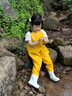 羚特下水褲連體褲戶外玩水下水褲防水服涉水服雨靴一體-卡通黃24碼 曬單實(shí)拍圖