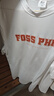 Foss Phil短袖t恤男女夏季運動休閑潮流印花純棉上衣男女裝F0013白色XL 曬單實拍圖
