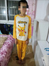 G.DUCKKIDS兒童睡衣男童長袖春秋季薄款純棉寶寶綿綢空調(diào)服長款小男孩家居服 熱售牛角袖長套-皮卡丘 100 身高90-100cm年齡3-4歲 曬單實拍圖