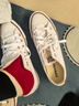 匡威（Converse）官方All Star經(jīng)典帆布男女低幫休閑運(yùn)動(dòng)小白鞋101000 101000/白色 39.5 曬單實(shí)拍圖