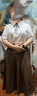 宿萊公考面試套裝女教師穿搭正裝大學(xué)生答辯職業(yè)裝襯衫西褲夏季求職裝 短袖白色上衣 XL XL(建議118-130斤) 曬單實(shí)拍圖