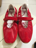FOOT INDUSTRY 足下工業(yè) 「2025新款」 瑪麗珍紅色魔術(shù)貼休閑舒適薄底女鞋夏季 中國(guó)紅/古白色 （建議拍大一碼） 38 曬單實(shí)拍圖