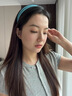 花詩可純色雙層毛線發(fā)箍女2025新款高級感時尚洋氣頭箍壓發(fā)洗臉發(fā)卡頭飾 6#藍(lán)湖色-雙股發(fā)箍 曬單實(shí)拍圖