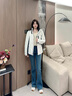 波司登（BOSIDENG）25新款90鵝絨功能軟殼羽絨服男女同款防風(fēng)防水外套B250331320 云溪白/黑藏青|8646/5295|864B S 160/84A 體重約100-110斤 曬單實(shí)拍圖
