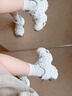 卡米高9cm內(nèi)增高老爹鞋女2025新款夏季網(wǎng)面透氣輕便厚底休閑運動鞋顯瘦 灰白內(nèi)增高9cm 37 (235mm) 曬單實拍圖