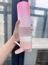 膳魔師噴霧水杯夏日運動水杯男生可以噴水的杯子學生兒童上學專用水壺 Tritan材質(zhì)櫻花粉650ML 曬單實拍圖