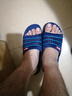 回力拖鞋男居家簡(jiǎn)約防滑男女款浴室一字涼拖鞋多色可選情侶透氣室內拖 藍色 43 曬單實(shí)拍圖