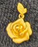 周大福玫瑰花黃金吊墜女(工費(fèi):220計(jì)價(jià))EOF1083七夕情人節(jié)禮物 足金 約4.65g 曬單實(shí)拍圖