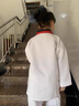 博克瑟·競跆拳道服成人男女訓練衣服裝兒童全棉長袖學生跆拳道器材腰帶套裝 純棉道服+白色腰帶 S（身高133-142CM） 曬單實拍圖