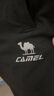 駱駝（CAMEL）速干透氣運動褲男跑步休閑直筒梭織褲子 J15BAXLN075 幻影黑 L 曬單實拍圖