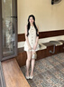 CARESS & KUDOS商場同款小ck法式單鞋女款2025新款夏季淺口一腳蹬休閑女鞋 杏色/金色 40 曬單實(shí)拍圖