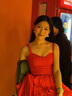 UR2025夏季新款女裝氣質(zhì)打攬超短款修身吊帶連衣裙UYL750039 大紅色 S 曬單實(shí)拍圖