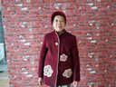 俞兆林（YUZHAOLIN）中老年女裝春秋外套70歲奶奶裝秋季加絨加厚外套媽媽裝婆婆上衣服 FN98963267 紅色(加絨)【立領(lǐng)款】 XL 建議(85-100斤) 曬單實(shí)拍圖