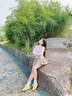 拉夏貝爾女鞋徳訓(xùn)鞋女百搭休閑鞋低幫薄底小白鞋子女-2215B 檸檬黃  38  曬單實(shí)拍圖