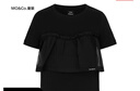 little MO&Co.童裝夏裝兒童女童T恤圓領(lǐng)衣服短袖拼網(wǎng)紗上衣小女孩 黑色 110 110/56 (尺碼偏小選大一碼) 曬單實(shí)拍圖