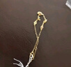 周六福彩寶碧璽黃金足金手鏈七夕情人節(jié)禮物J0712467 約1.87g 16+3cm 曬單實拍圖