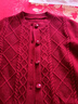 皮爾卡丹（pierre cardin）新款秋冬羊毛開衫女士短款單排扣寬松毛衣外套羊毛針織上衣 灰色 S 85-100 曬單實拍圖