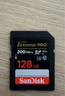 閃迪（SanDisk）6k高清內(nèi)存卡寫速V60佳能索尼相機(jī)SD卡8k拍攝128g單反微單存儲(chǔ)卡讀取280mb/s 64g升級(jí)版256g 128G-V60-300MB/S【聯(lián)系客服贈(zèng)收納盒 曬單實(shí)拍圖
