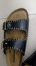 TOOMANYSHOES 延長假期 25新款夏季勃肯拖鞋女外穿厚底一腳蹬情侶情人節(jié)女鞋 黑色 39 曬單實(shí)拍圖