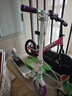 迪卡儂滑板車9-14歲折疊避震手剎兩輪OXELO-S兒童MID9白-薄荷綠 2765004 曬單實(shí)拍圖