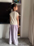 G.DUCKKIDS小黃鴨童裝女童夏裝套裝2025新款大童衣服薄款短袖女孩運(yùn)動夏季 紫色套裝 【短袖+褲子】 160 (建議145-155cm 9-10周歲） 曬單實(shí)拍圖