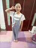 G.DUCKKIDS小黃鴨女童套裝夏季2025兒童衣服中大童牛仔背帶褲女孩短袖兩件套 套裝 160 曬單實(shí)拍圖