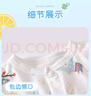 婧麒（JOYNCLEON）嬰兒衣服打底連體衣套裝純棉長袖睡衣新生兒寶寶爬爬服哈衣 白色 59cm 曬單實拍圖