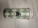 全316不銹鋼保溫杯無縫內(nèi)膽水杯萌物咖啡杯雙飲杯子 綠色格紋貓咪 500ml 曬單實(shí)拍圖