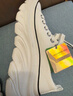 斯凱奇（Skechers）七夕情人節(jié)禮物女鞋夏季潮流百搭透氣時尚板鞋帆布鞋 白色/WHT 37 曬單實拍圖