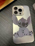 鹿途者 DEERWALK潮牌史迪仔適用蘋(píng)果16promax手機(jī)殼可愛(ài)卡通iphone15pro磨砂彩銀14plus小眾高級(jí)感13防摔保護(hù)套 黑灰色-潮牌史迪仔 iPhone 16 Pro Max 曬單實(shí)拍圖