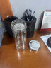 Mercede德國精工雙層水晶玻璃保溫杯泡茶水分離車載便攜辦公 銀離子380ML+銀龍蓋 曬單實拍圖