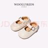 小羊沃利woollykids秋透氣真皮鞋子小嬰兒低幫女童小童軟底學(xué)步鞋 奶油白 18 碼內長(cháng)12.5cm適合腳長(cháng)11.6-12.0cm 曬單實(shí)拍圖