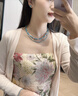 DAISY DREAM藍松石淡水珍珠項鏈女2025新款輕奢串珠頸鏈簡約小眾鎖骨鏈配飾品 【品牌禮盒】藍松石項鏈 曬單實拍圖