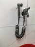 陽臺拖把池水龍頭帶噴槍專用衛(wèi)生間洗廁所馬桶高壓沖洗水槍二合一 雙控快開龍頭+銅噴槍+3米管【灰 曬單實拍圖