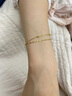 中國黃金（CHINA GOLD）黃金手鏈女999足金滿天星雙層手鏈純金七夕情人節(jié)禮物送女友老婆 滿天星雙層手鏈約2.1g【甄選禮盒】 曬單實拍圖