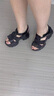 CFCW品牌涼鞋女單鞋女真皮內增高跟涼鞋女士年夏季新款爆運動坡跟涼鞋 黑色 34 曬單實拍圖