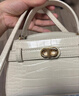 CHARLES&KEITH鱷魚紋凱莉包手提斜挎婚包包女包生日禮物七夕禮物CK2-50270880-1 Ivory象牙色 S 曬單實拍圖
