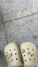 木清清厚底洞洞鞋女夏季2024新款室內(nèi)家居防滑踩屎感情侶包頭拖鞋女外穿 象牙色【帶配飾】 38-39 曬單實拍圖