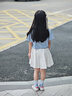 班尼路童裝女童裙子夏季兒童半身裙2025年新款洋氣學院風短裙JK百褶裙 紫 BNL圓圈貓咪紫QS 140 曬單實拍圖