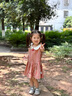 班喜迪女童連衣裙夏裝2025新款寶寶公主裙周歲禮服夏季兒童娃娃領(lǐng)背心裙 紅色 100 曬單實(shí)拍圖