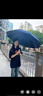 超大號雨傘加大加固加厚自動太陽傘暴雨專用遮陽防紫外線晴雨兩用 曜石黑【加大加固/遮陽防曬】 曬單實(shí)拍圖