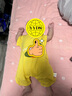 DUUDUU嬰兒衣服夏季薄款連體衣寶寶爬服新生兒短袖哈衣外出服黃色  80cm 曬單實拍圖