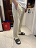 皮爾卡丹（pierre cardin）天絲亞麻夏季款男士休閑褲寬松直筒闊腿運(yùn)動(dòng)褲棉麻中年男褲子 杏色 【涼感-天絲棉麻】 XL 建議體重【145-160】斤 曬單實(shí)拍圖