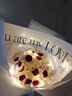 手工花束diy33朵玫瑰手捧花仿真花束永不凋零情人節(jié)520送女友禮物 紅色【33朵珍珠款材料包】禮品袋 曬單實(shí)拍圖