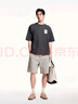 杰克·瓊斯（JACK&JONES）25年男裝純棉短袖t恤男士夏季潮流寬松足球風衣服高端重磅半袖 E44黑砂色 常規(guī) XL 曬單實拍圖