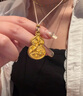瑞諾喜鵲登梅黃金葫蘆項鏈女999足金吊墜鎖骨鏈生日禮物送女朋友 勿拍/精美包裝定金 曬單實拍圖