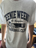 Teenie Weenie Men小熊男裝字母T恤2025春季新款做舊復(fù)古休閑時尚短袖 淺灰色 M 曬單實拍圖