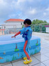 MDUG兒童游泳背心浮力充氣救身衣游泳臂圈男女童嬰兒泳衣游泳輔助裝備 浮力馬甲-聰明海馬適合20-80斤 曬單實拍圖