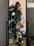 VEOX裙子女夏季2025新款牛仔背帶連衣裙女小個子工裝吊帶包臀短裙 牛仔裙 S 100斤內(nèi) 曬單實拍圖
