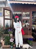 微透防曬罩衫長袖t恤女2025新款夏季薄款百合印花寬松韓版上衣服 白色 M 曬單實拍圖